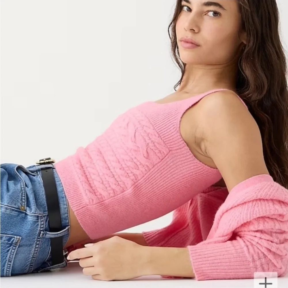 J. Crew Merino Wool Pink Sweater Set